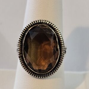 Vintage Sterling Silver Citrine Ring
